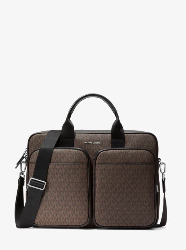 Panske Aktovky Michael Kors Cooper Logo Čierne Hnede - Tasky Michael Kors Obchod | OJDHC-2834